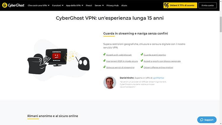 Migliore Vpn Provider CyberGhost
