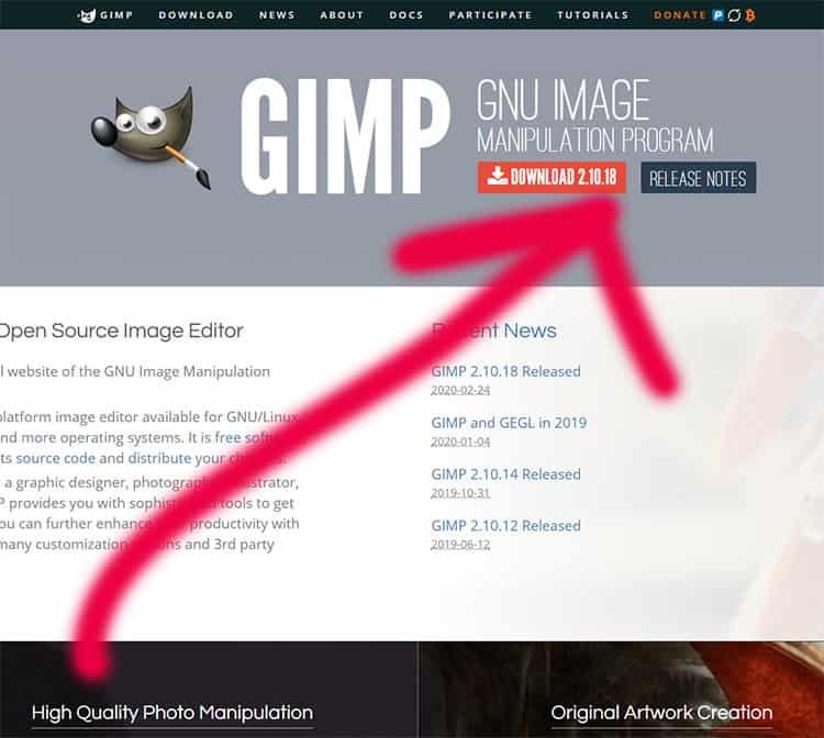 Gimo Gnu Image | Alternativa a Photoshop